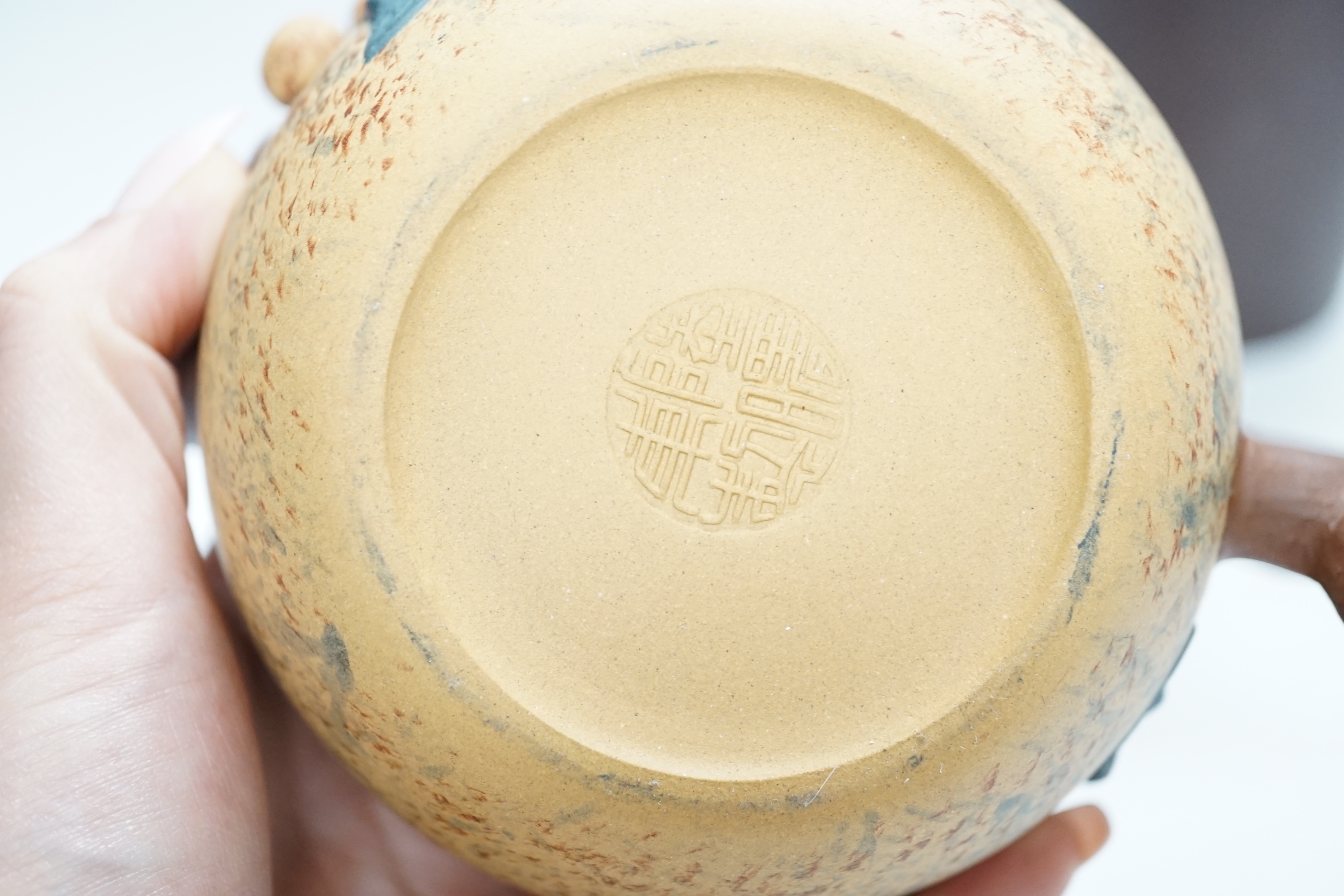 Two Chinese Yixing pottery teapots, one Republic period, tallest 12.5cm